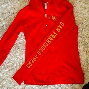 Victorias Secret PINK 49ers San Francisco Niners Half Zip Sweater